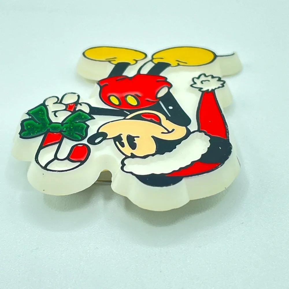 Disney Mickey Mouse Christmas Pin- Red and Green